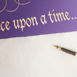 Once upon a time avec plume et parchemin