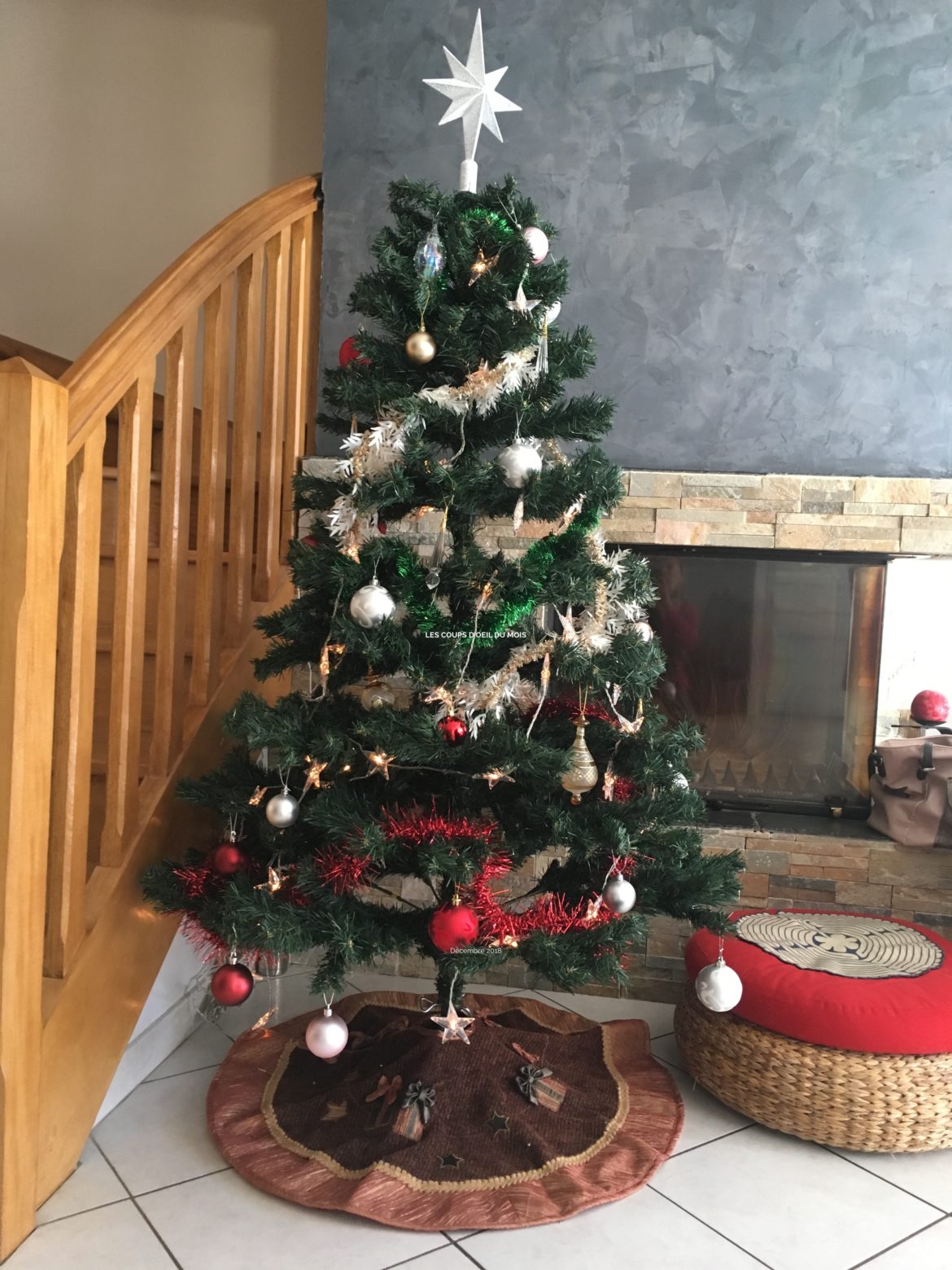 Les coups d'oeil du mois décembre 2018 sur un sapin de Noël décoré
