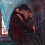 Tableau le baiser, d'Edvard Munch (description à la fin de l'article)